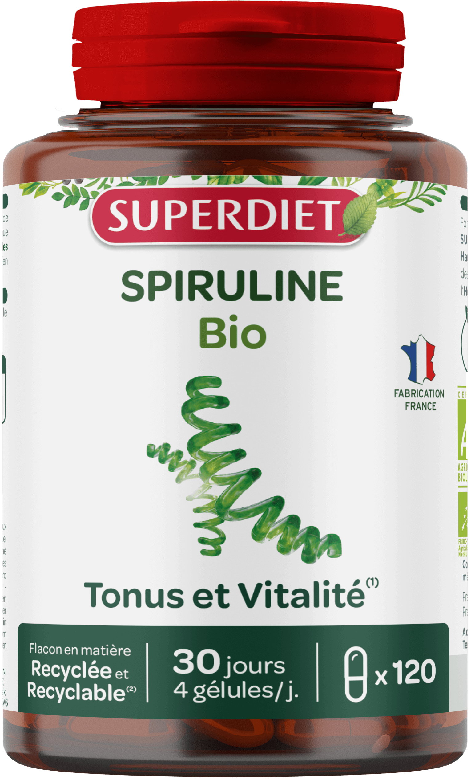 Super Diet Spiruline bio 120caps PL 483/354